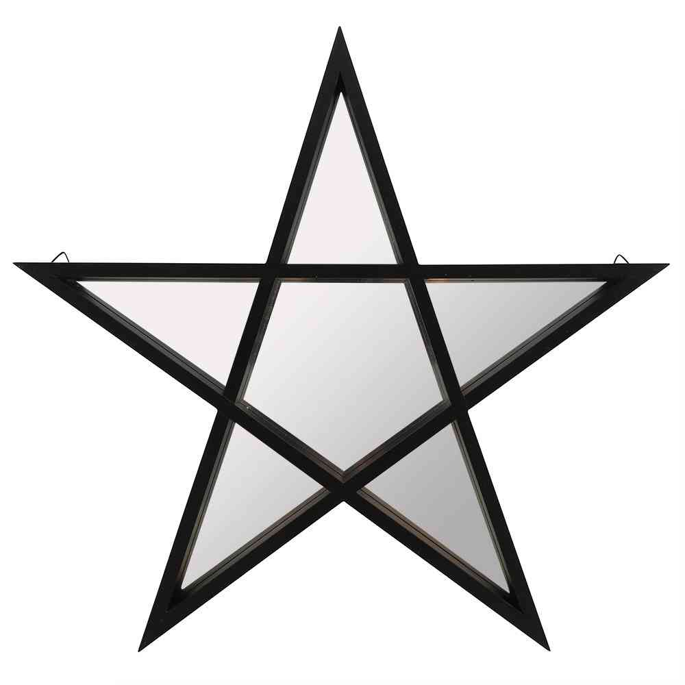 Something Different - Black Pentagram Spiegel - Schwarz